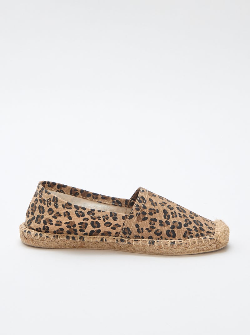 Espadrilles à motif imprimé Marron - Kiabi