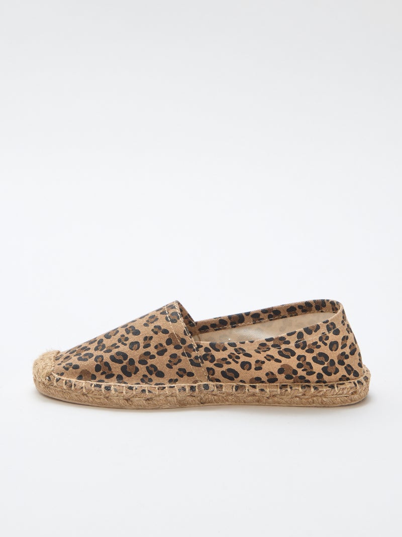 Espadrilles à motif imprimé Marron - Kiabi