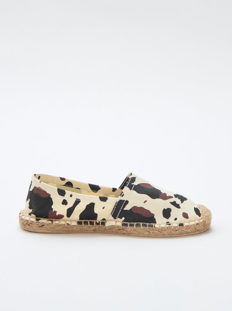 Espadrilles à motif imprimé Marron - Kiabi