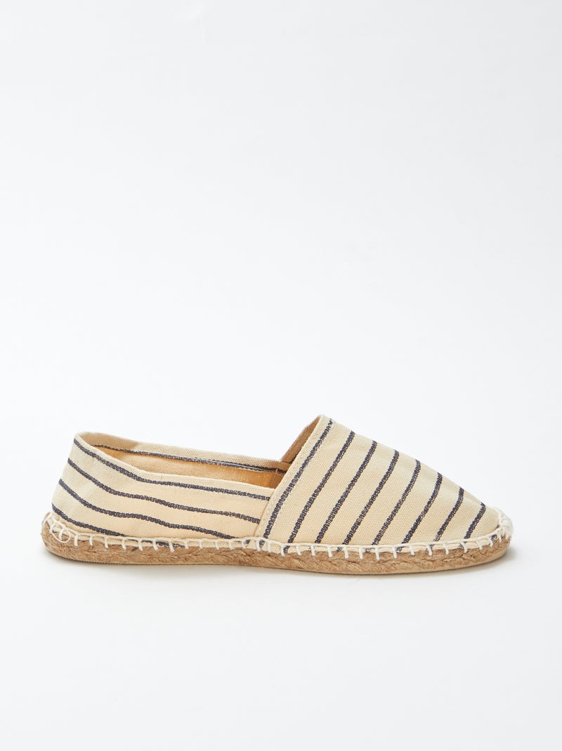 Espadrilles à motif rayé BEIGE - Kiabi