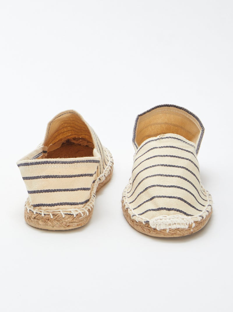 Espadrilles à motif rayé BEIGE - Kiabi