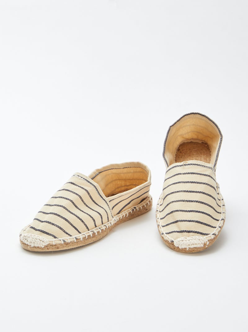 Espadrilles à motif rayé BEIGE - Kiabi