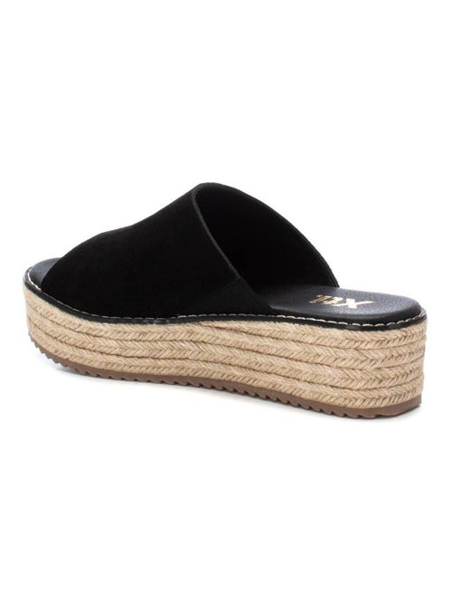 Espadrilles à plateforme pour femme en cuir - Kiabi