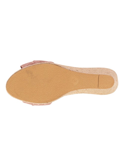 Espadrilles à talon 6 cm et bout ouvert détail nœud  Isotoner - Kiabi