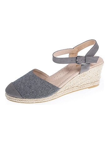 Espadrilles à talon de 6 cm, ultra confortable, semelle à mémoire de forme