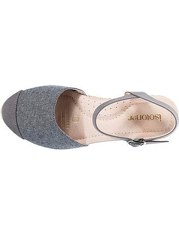 Espadrilles à talon de 6 cm, ultra confortable, semelle à mémoire de forme