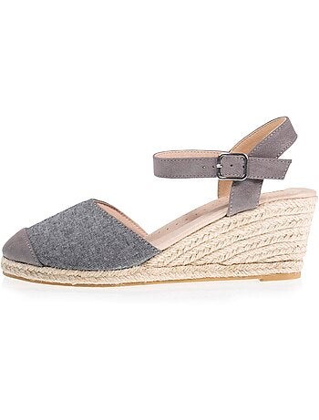 Espadrilles à talon de 6 cm, ultra confortable, semelle à mémoire de forme
