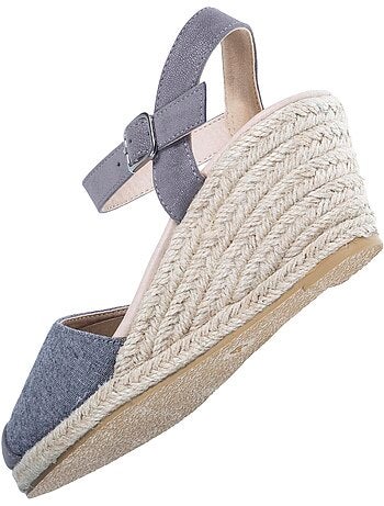 Espadrilles à talon de 6 cm, ultra confortable, semelle à mémoire de forme