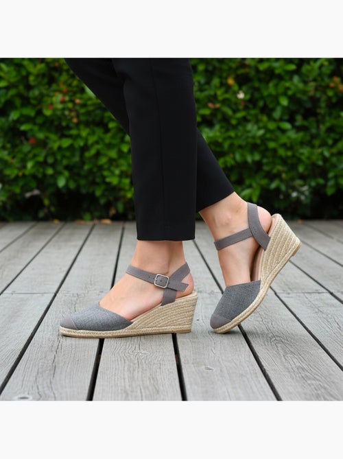 Espadrilles à talon de 6 cm, ultra confortable, semelle à mémoire de forme  Isotoner - Kiabi
