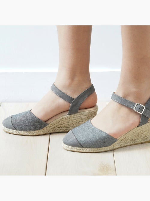 Espadrilles à talon de 6 cm, ultra confortable, semelle à mémoire de forme  Isotoner - Kiabi