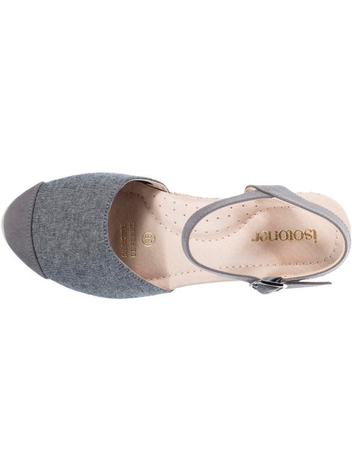 Espadrilles à talon de 6 cm, ultra confortable, semelle à mémoire de forme  Isotoner - Kiabi