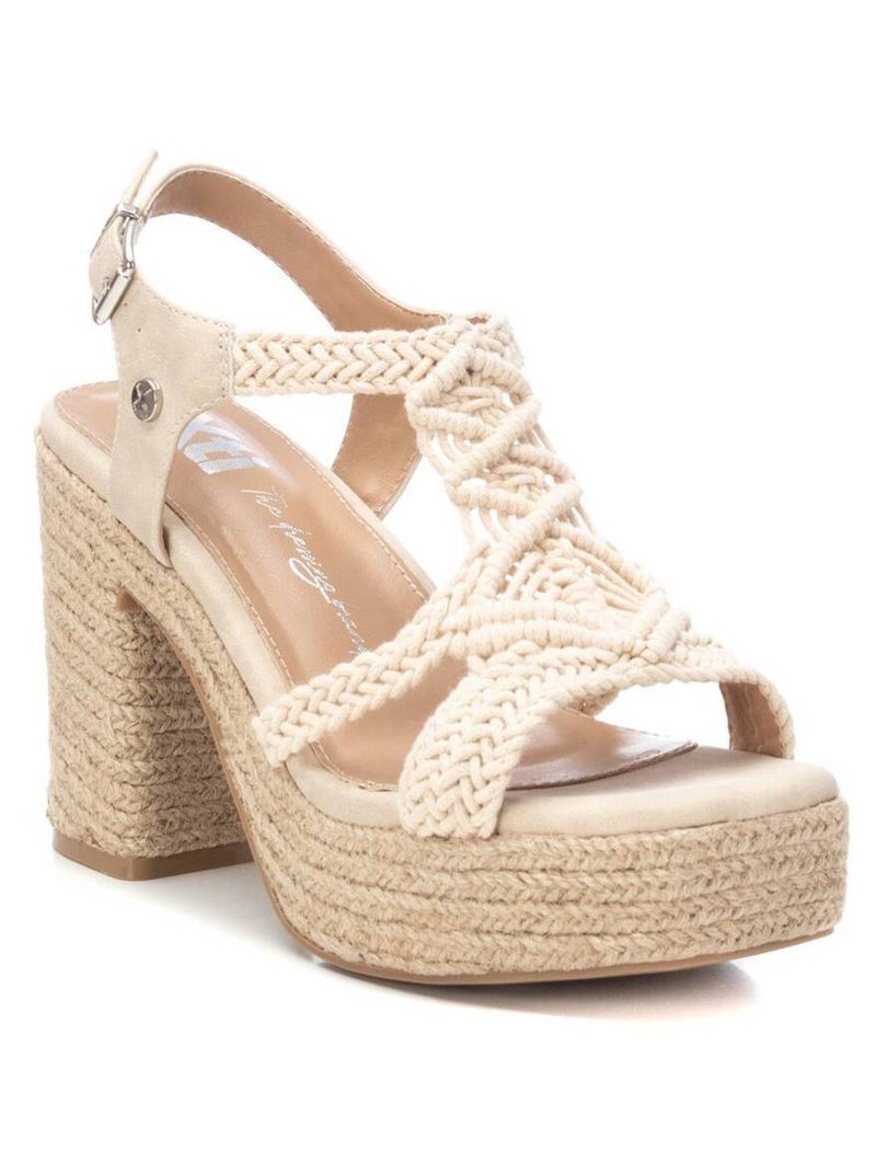 Espadrilles à talon pour femme Gris - Kiabi