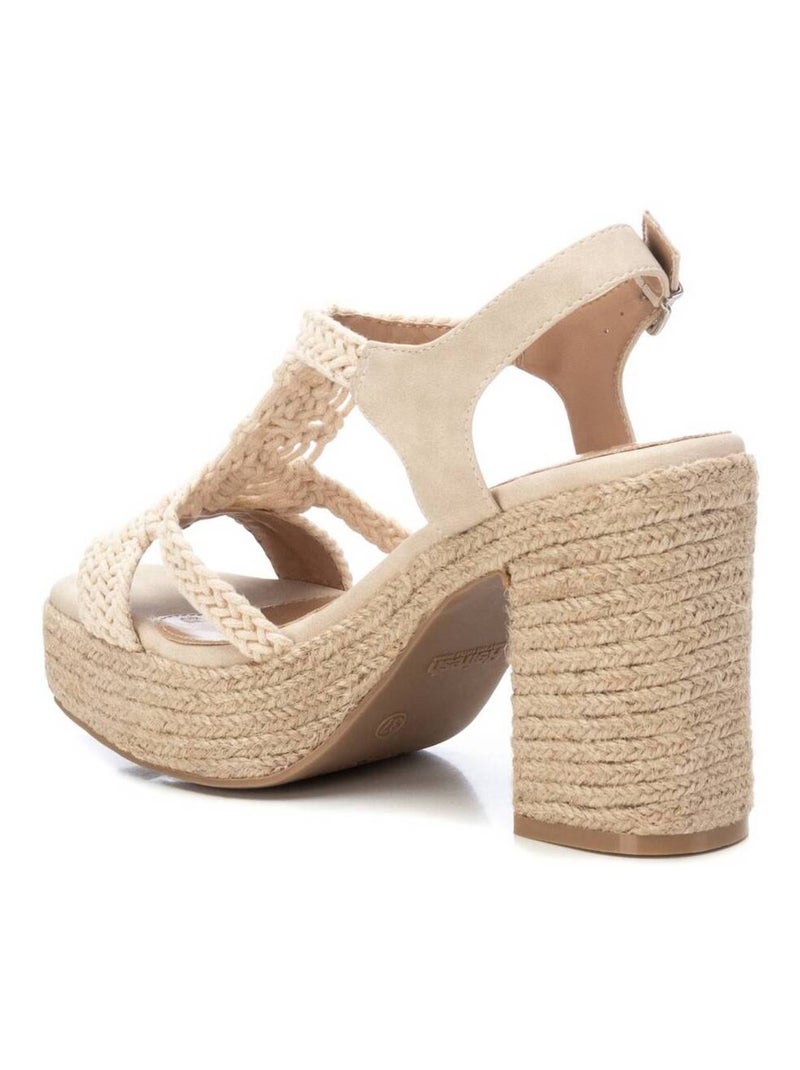 Espadrilles à talon pour femme Gris - Kiabi