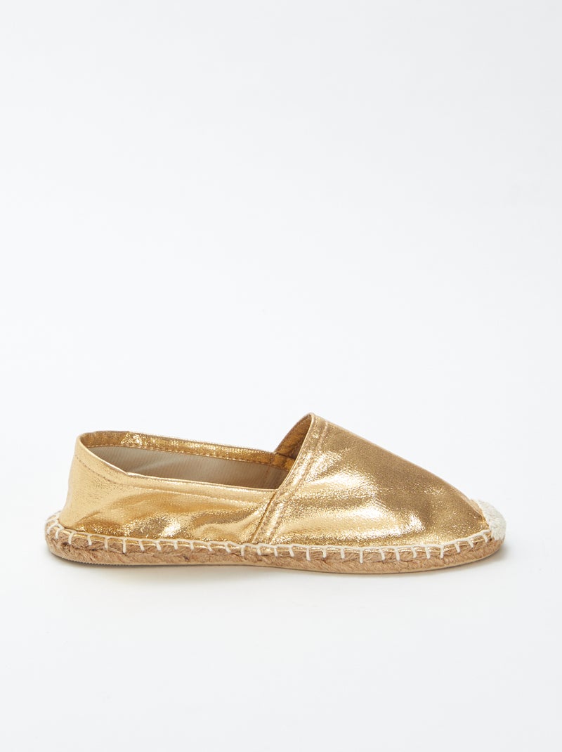 Espadrilles argentées Doré - Kiabi
