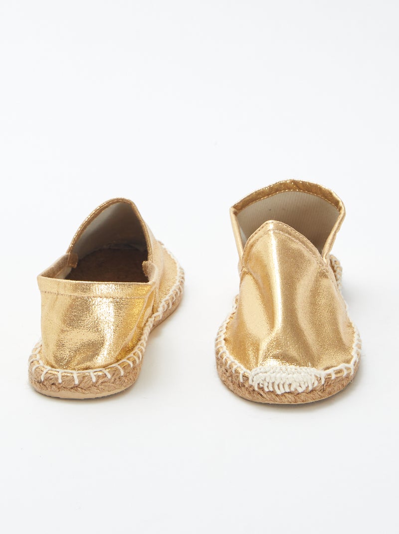 Espadrilles argentées Doré - Kiabi
