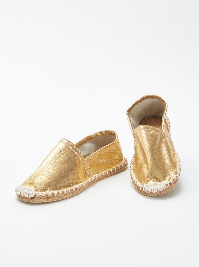 Espadrilles argentées Doré - Kiabi