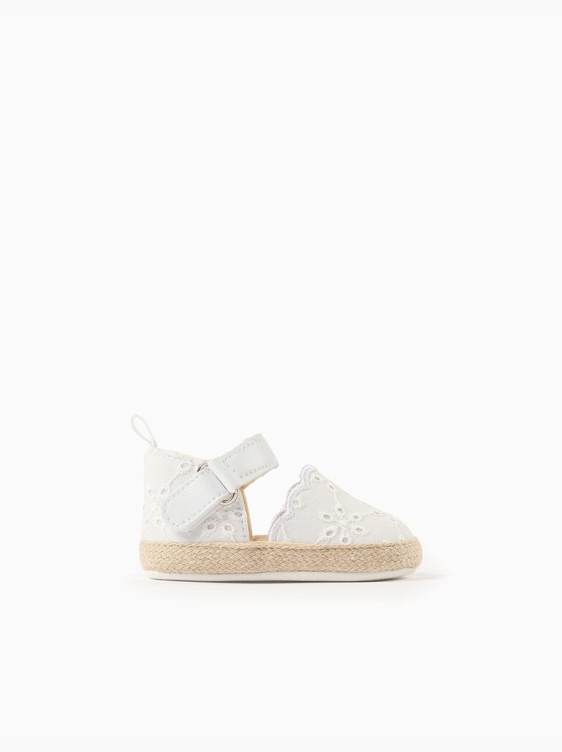 Espadrilles avec fermeture à scratch Blanc - Kiabi