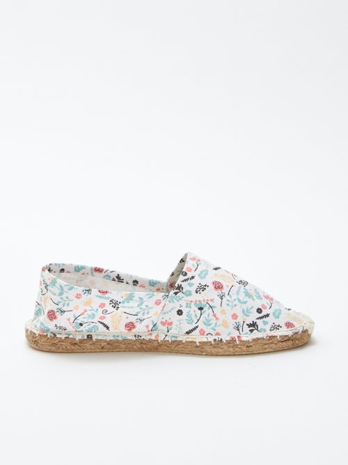 Espadrilles avec motif à fleurs - Kiabi
