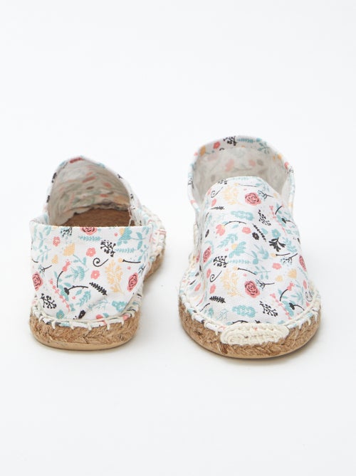 Espadrilles avec motif à fleurs - Kiabi