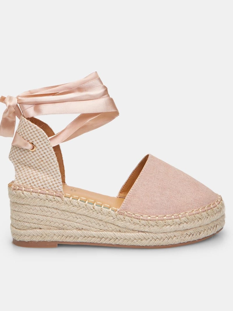 Espadrilles avec talon compensé de 6 cm BATA Beige - Kiabi