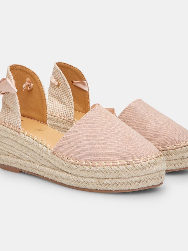 Espadrilles avec talon compensé de 6 cm BATA Beige - Kiabi