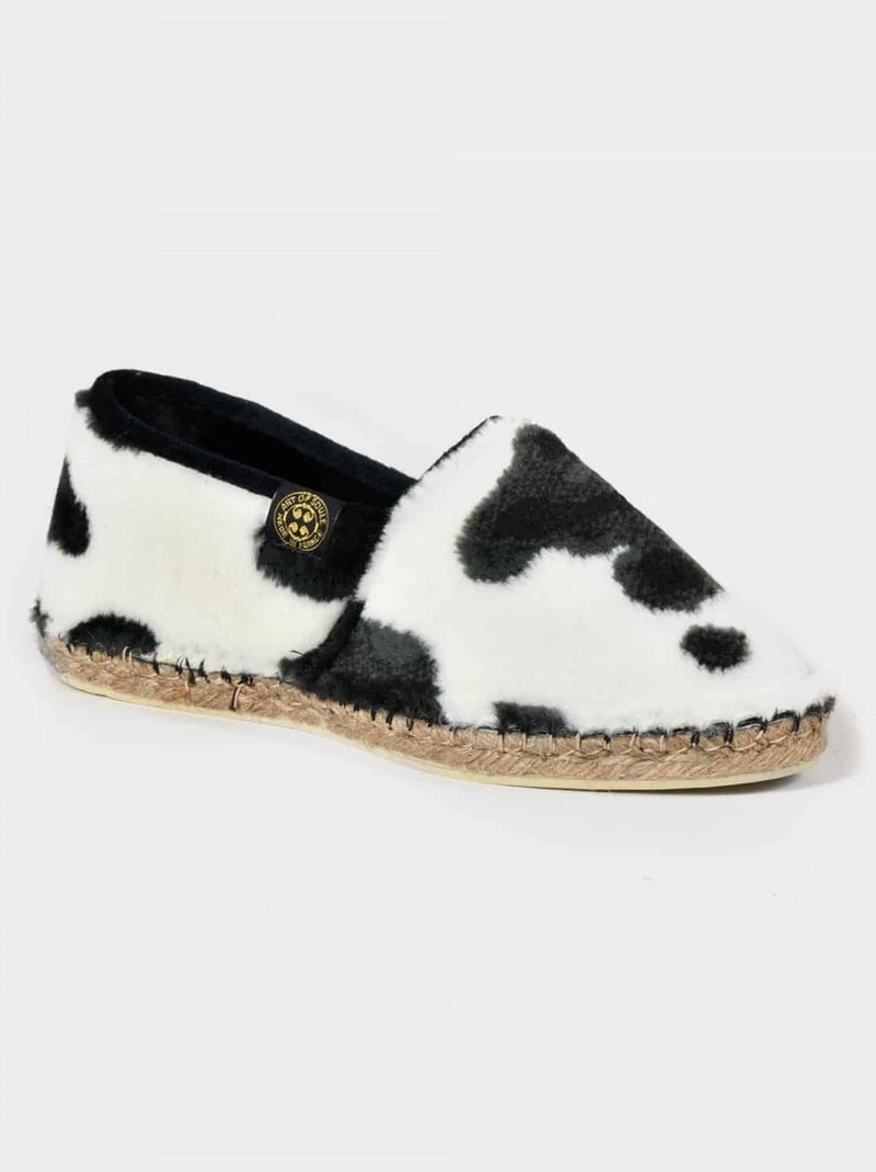 Espadrilles Chaussons imprimée Noir Blanc - Kiabi