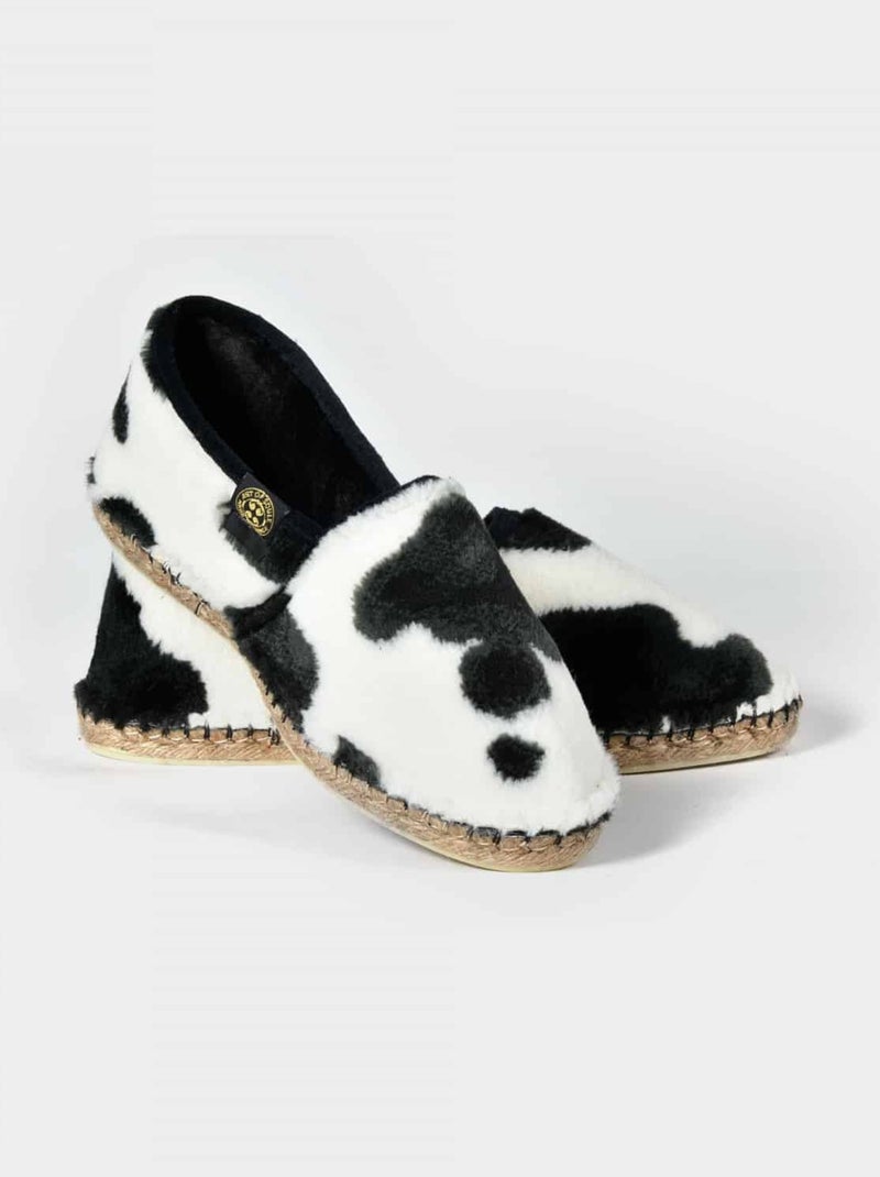 Espadrilles Chaussons imprimée Noir Blanc - Kiabi