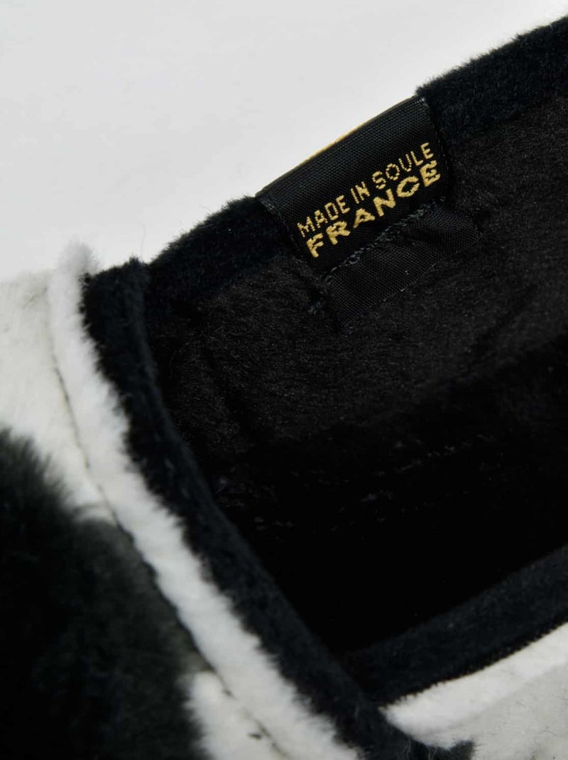 Espadrilles Chaussons imprimée Noir Blanc - Kiabi