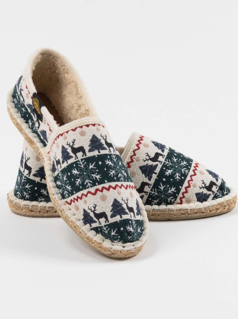 Espadrilles Chaussons rayée Bleu - Kiabi