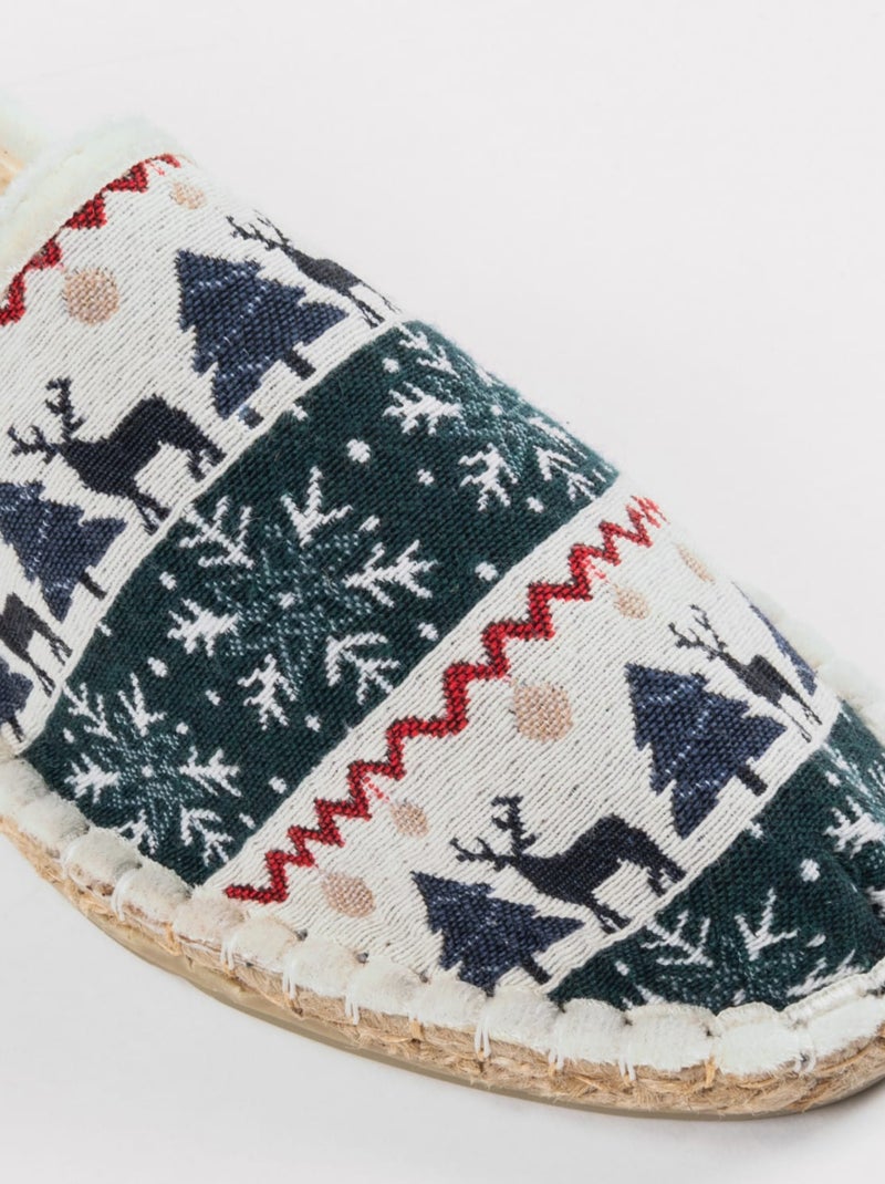 Espadrilles Chaussons rayée Bleu - Kiabi
