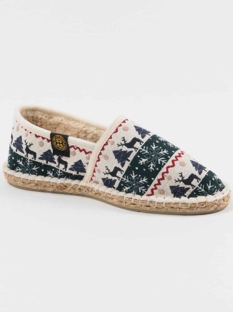 Espadrilles Chaussons rayée Bleu - Kiabi