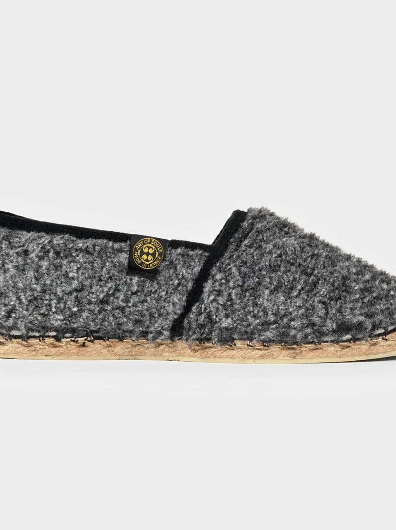 Espadrilles Chaussons unie Gris - Kiabi