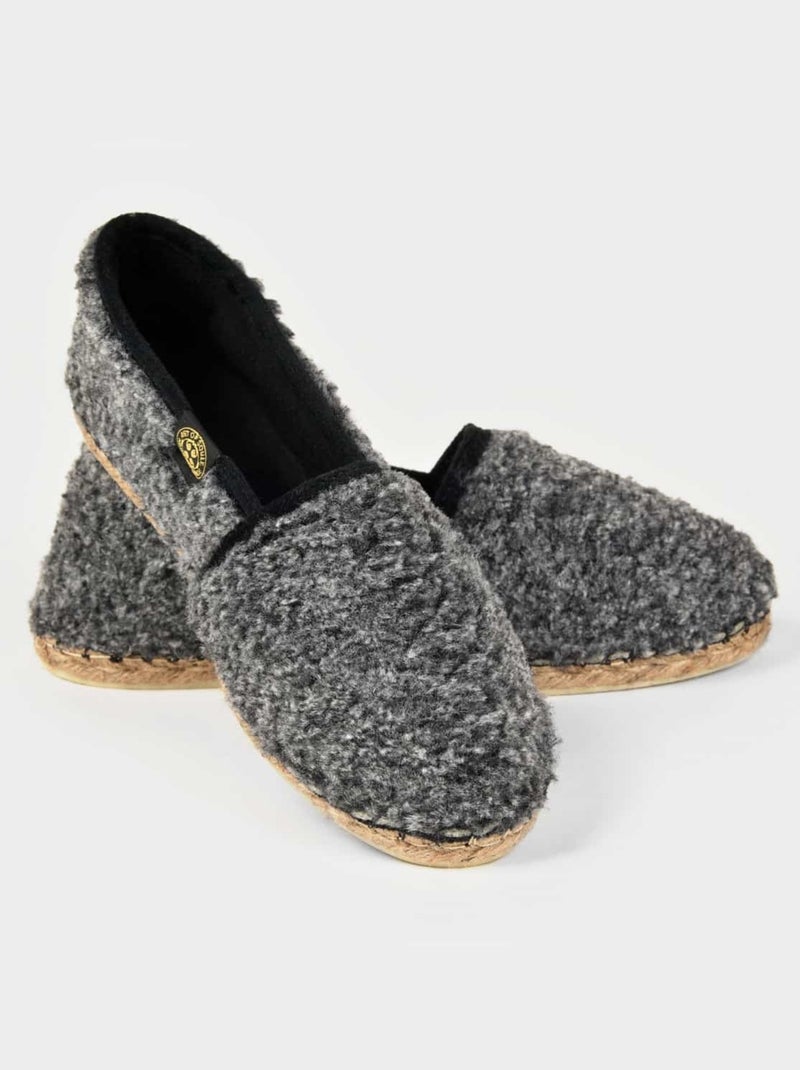 Espadrilles Chaussons unie Gris - Kiabi