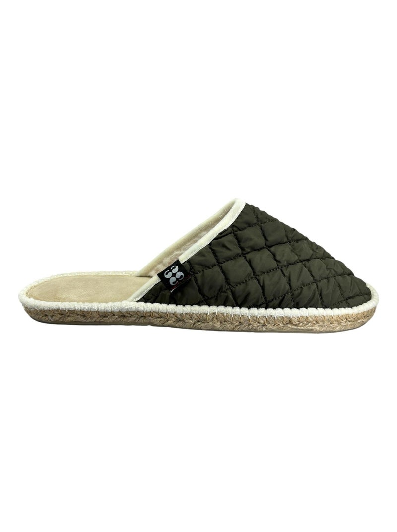 Espadrilles Chaussons unie Kaki - Kiabi