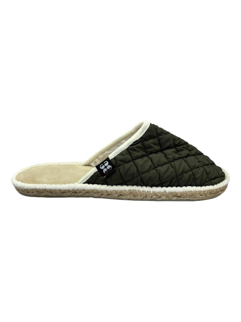 Espadrilles Chaussons unie Kaki - Kiabi