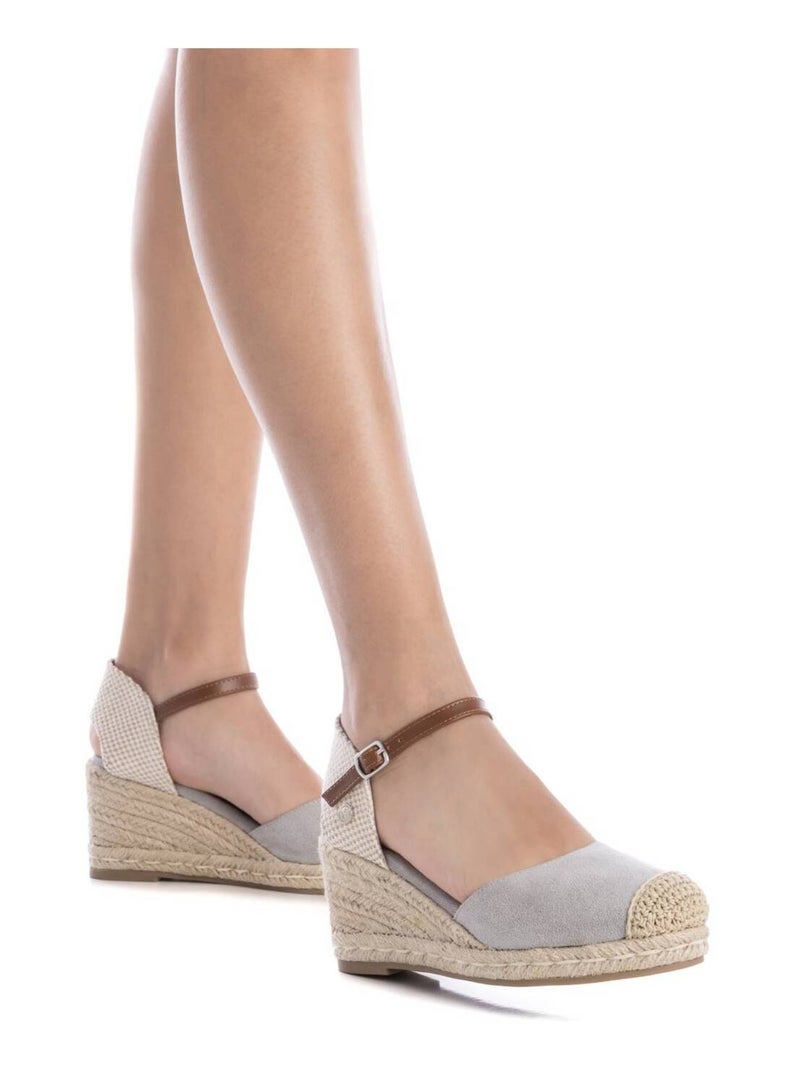 Espadrilles compensées pour femme Argent - Kiabi