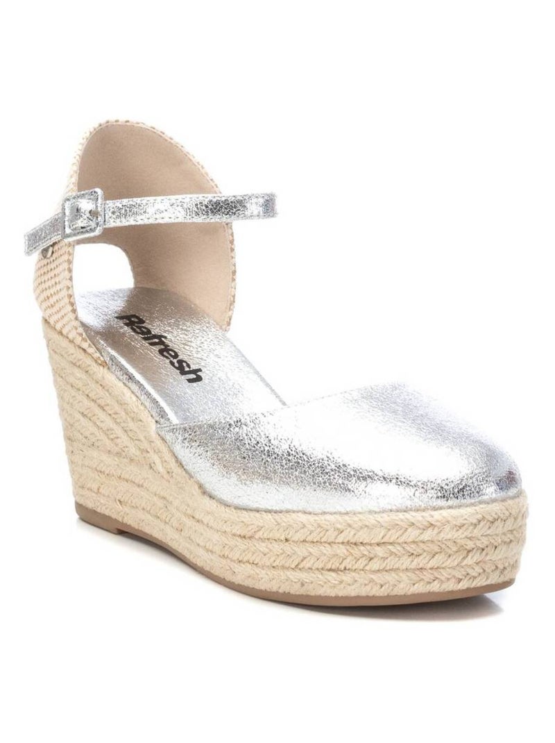 Espadrilles compensées pour femme Argent - Kiabi