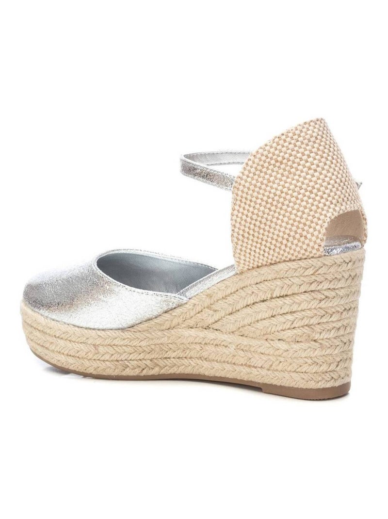 Espadrilles compensées pour femme Argent - Kiabi