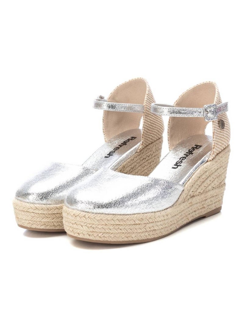 Espadrilles compensées pour femme Argent - Kiabi