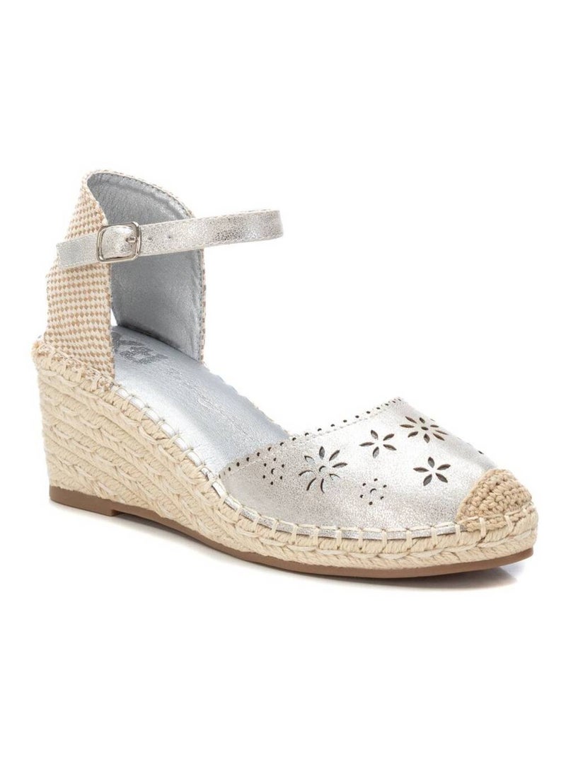 Espadrilles compensées pour femme Argent - Kiabi