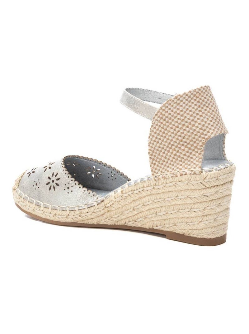 Espadrilles compensées pour femme Argent - Kiabi