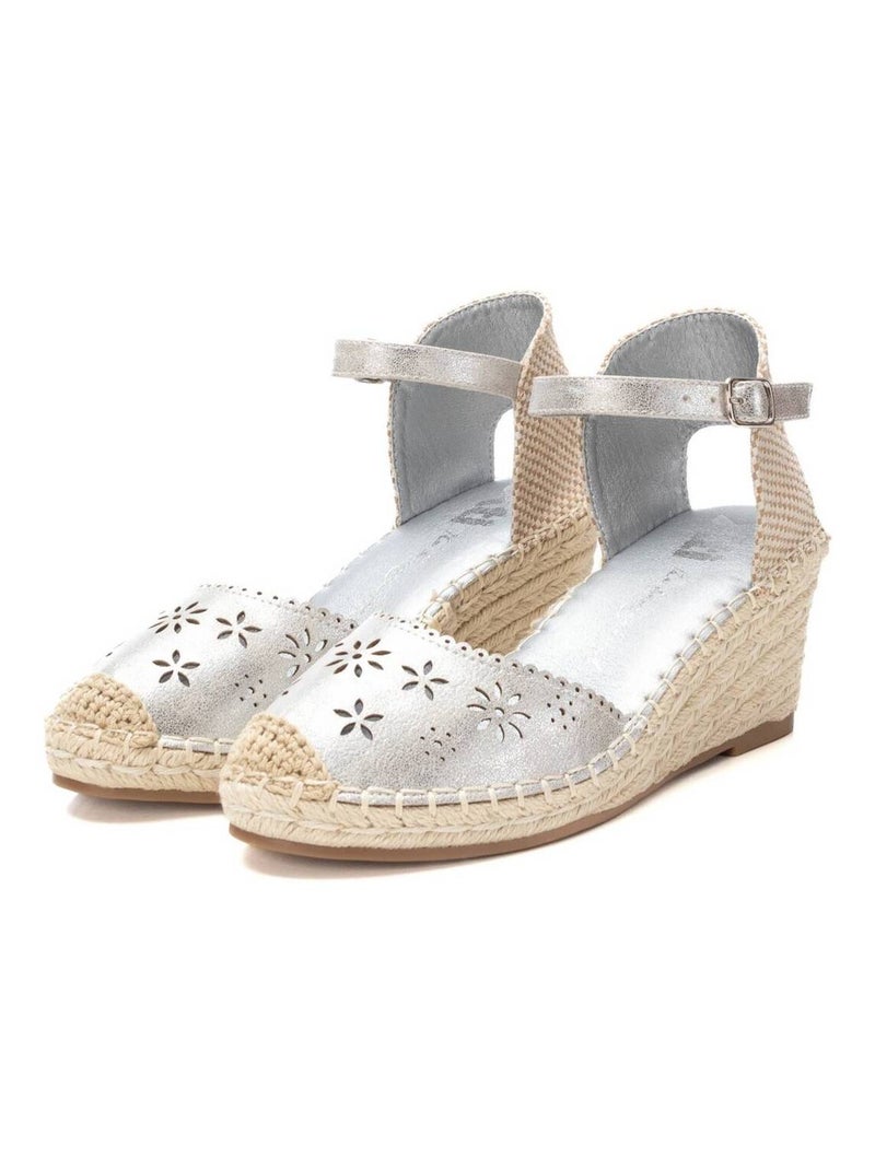 Espadrilles compensées pour femme Argent - Kiabi