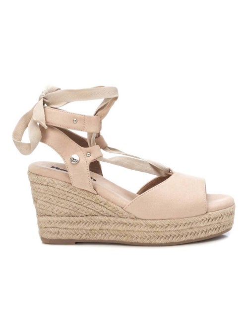 Espadrilles compensées pour femme avec fermeture à rubans - Kiabi