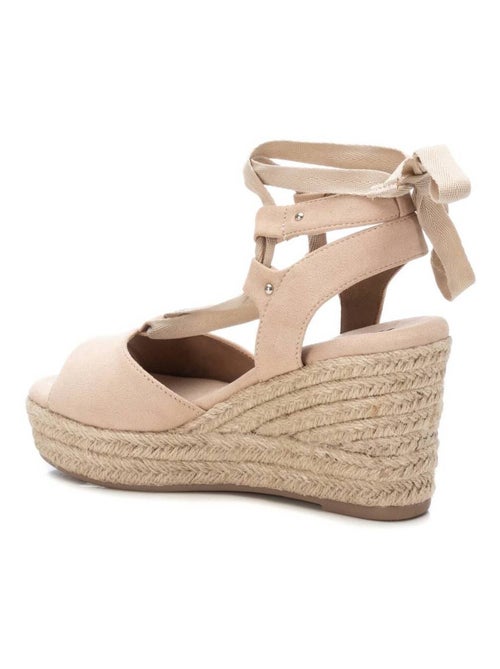 Espadrilles compensées pour femme avec fermeture à rubans - Kiabi
