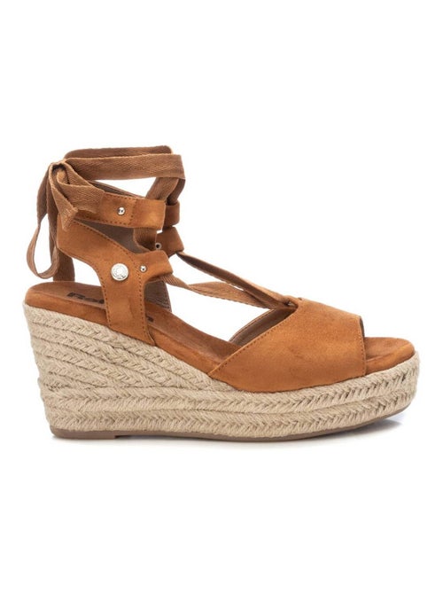 Espadrilles compensées pour femme avec fermeture à rubans - Kiabi