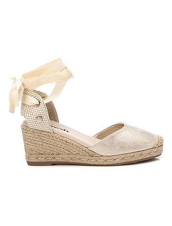 Espadrilles compensées pour femme avec fermeture à rubans