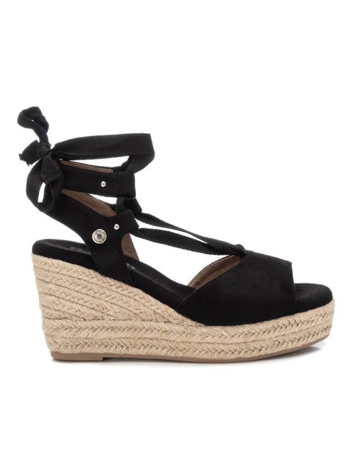 Espadrilles compensées pour femme avec fermeture à rubans - Kiabi