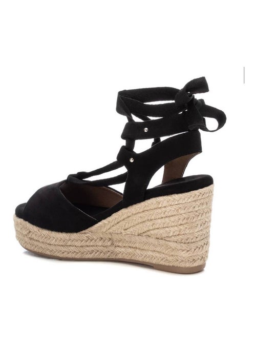 Espadrilles compensées pour femme avec fermeture à rubans - Kiabi