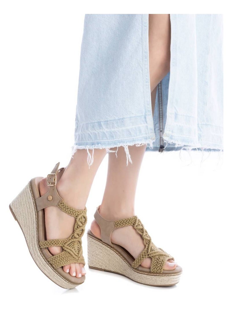 Espadrilles compensées pour femme Beige - Kiabi