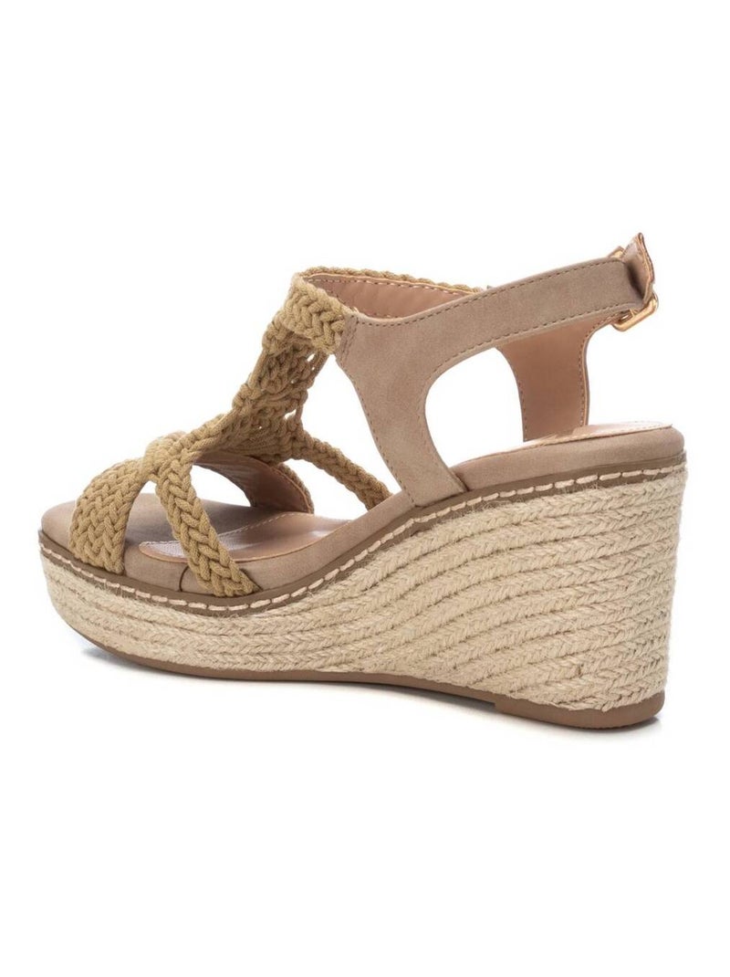 Espadrilles compensées pour femme Beige - Kiabi